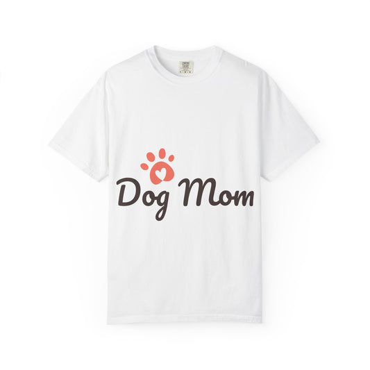 Dog Mom T-Shirt — Cute Paw Heart Graphic Tee for Dog Lovers