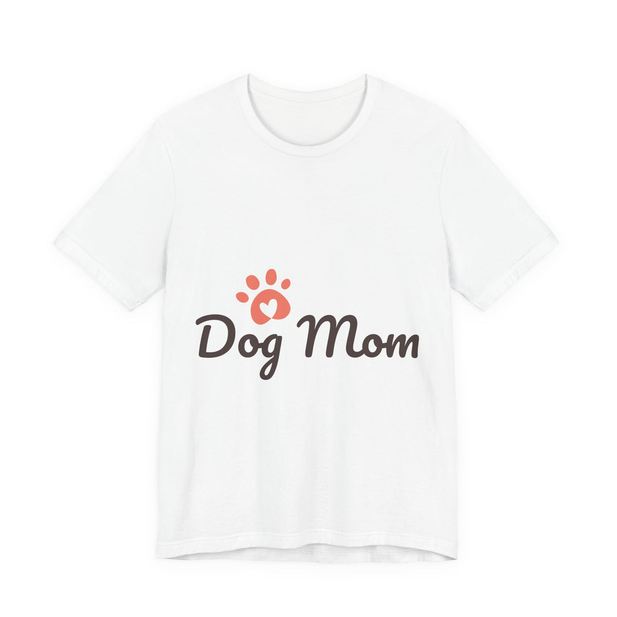 Dog Mom T-Shirt — Cute Paw Print Graphic Tee for Dog Lovers