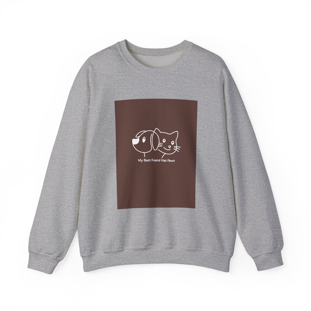 Cat & Dog Best Friend Sweatshirt — "My Best Friend Has Paws" Crewneck