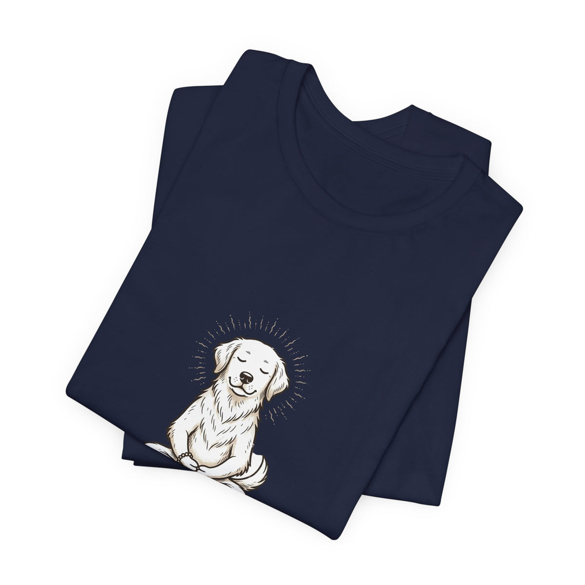 Meditating Dog T‑Shirt – "Just Breathe" Relaxation Tee
