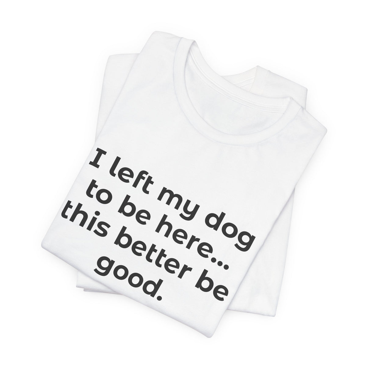 Dog Lover T-Shirt — “I left my dog to be here… this better be good.”