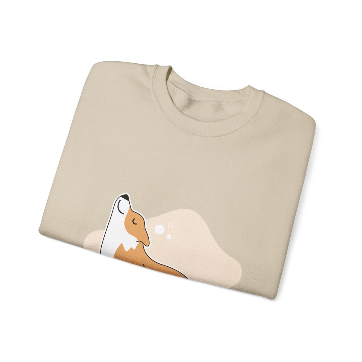 Corgi Yoga Crewneck Sweatshirt — Cute Stretching Dog Graphic