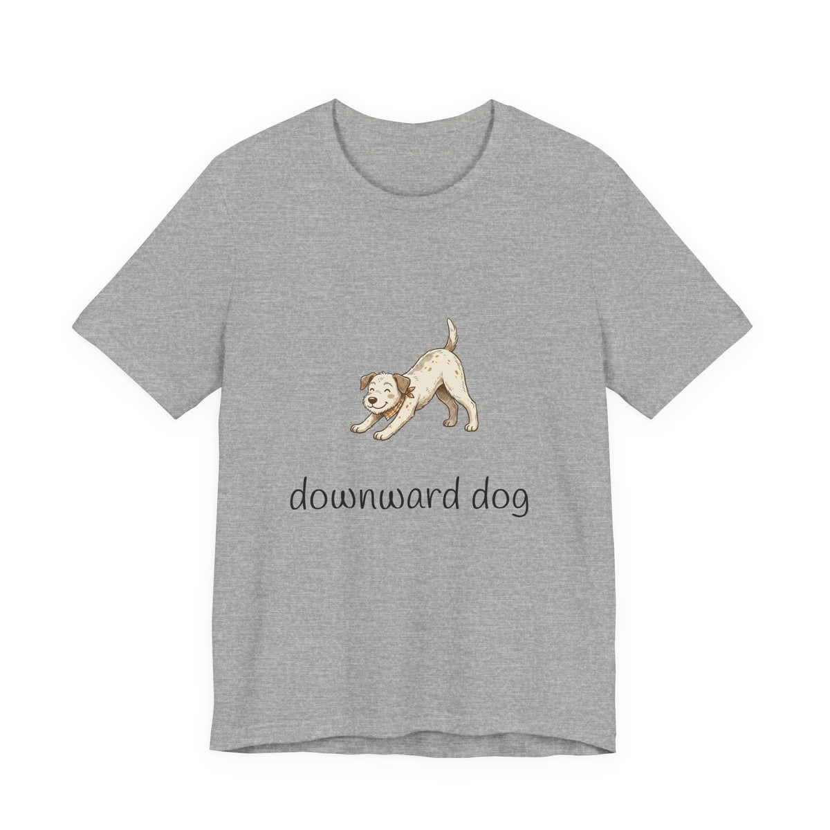 Downward Dog Puppy T‑Shirt — Cute Yoga Dog Graphic Tee
