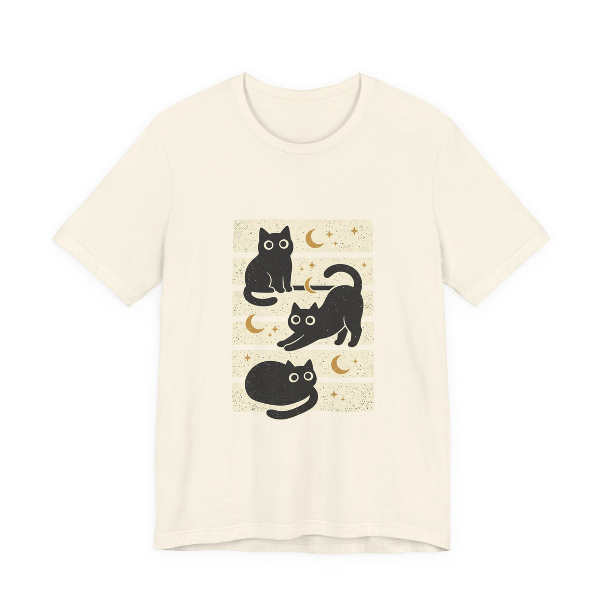 Black Cats Halloween Tee | Vintage Moon Stars