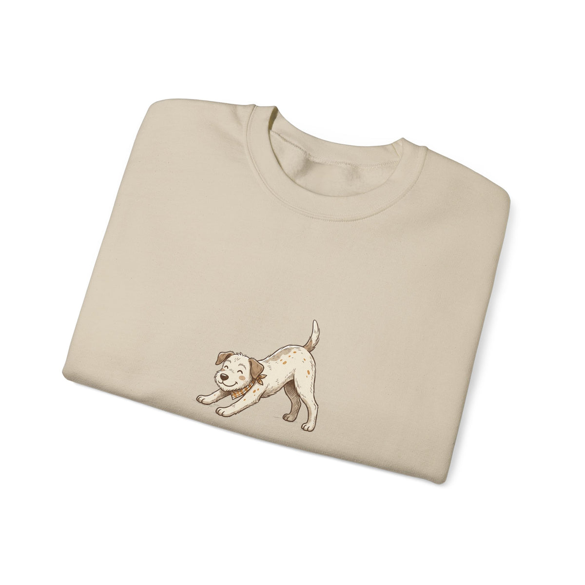 Downward Dog Sweatshirt — Cute Yoga Puppy Graphic Crewneck