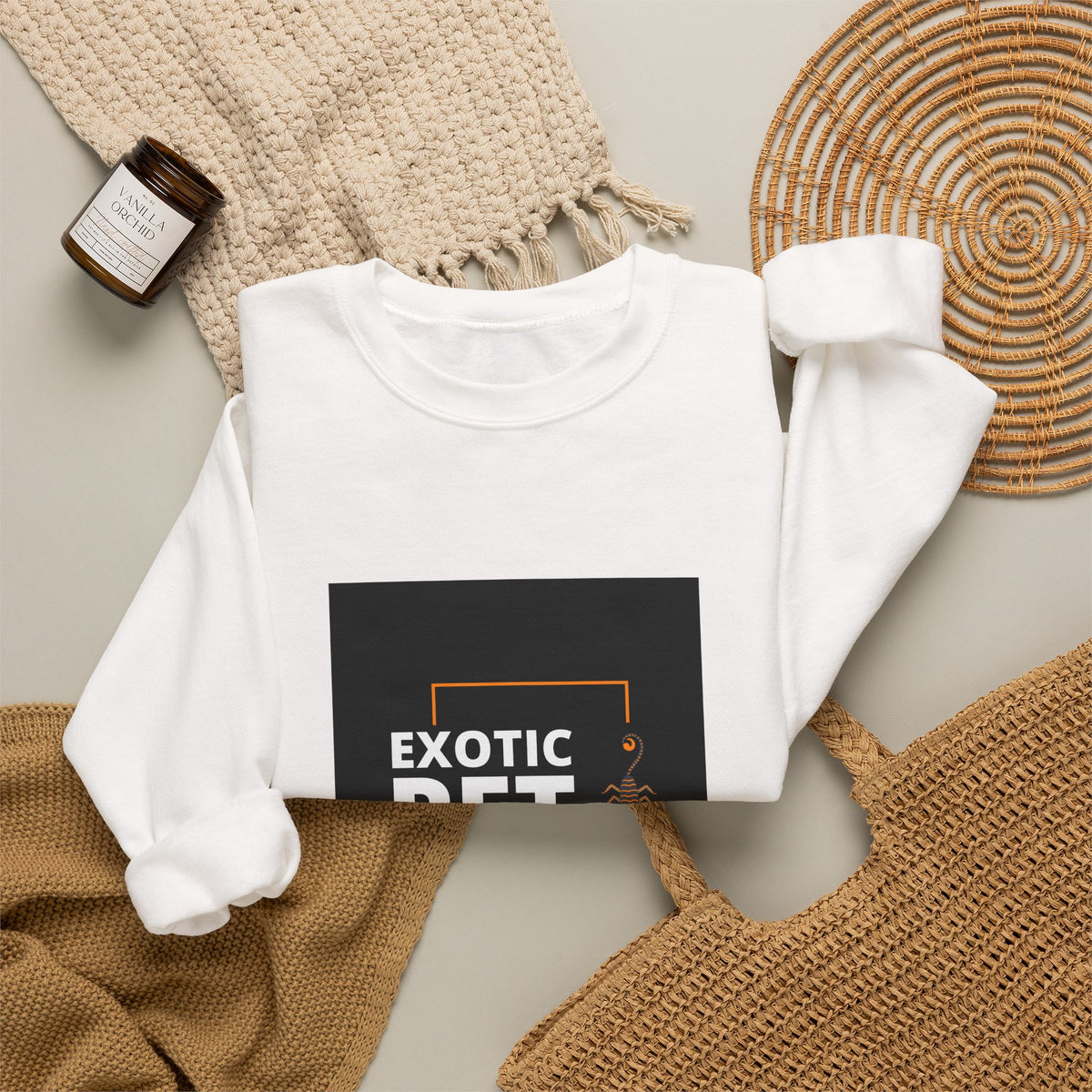 Exotic Pet Lover Sweatshirt — Bold Graphic Crewneck for Reptile & Bird Owners