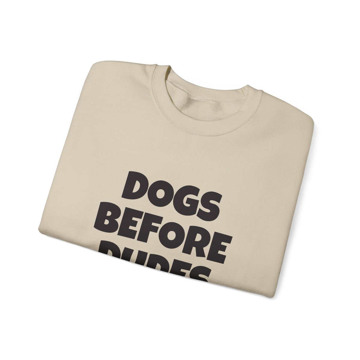 Dogs Before Dudes Sweatshirt — Funny Pet Lover Crewneck