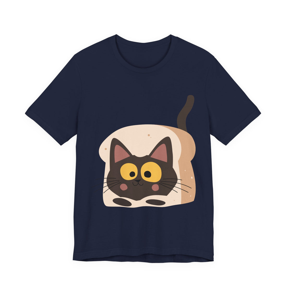 Cat in Toast T‑Shirt – Cute Black Cat Foodie Tee