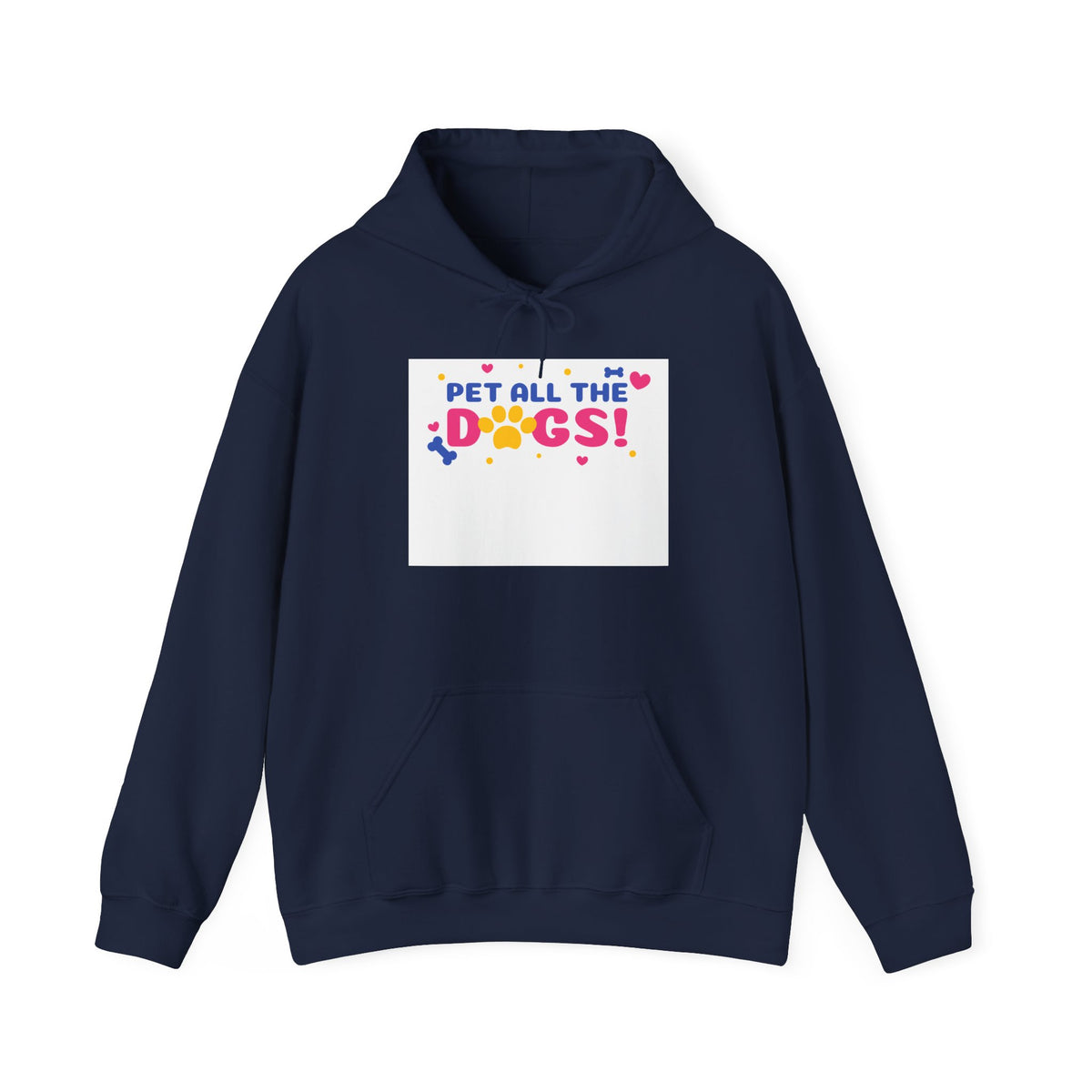 Pet All The Dogs! Cute Dog Lover Hoodie — Colorful Paw Print Design