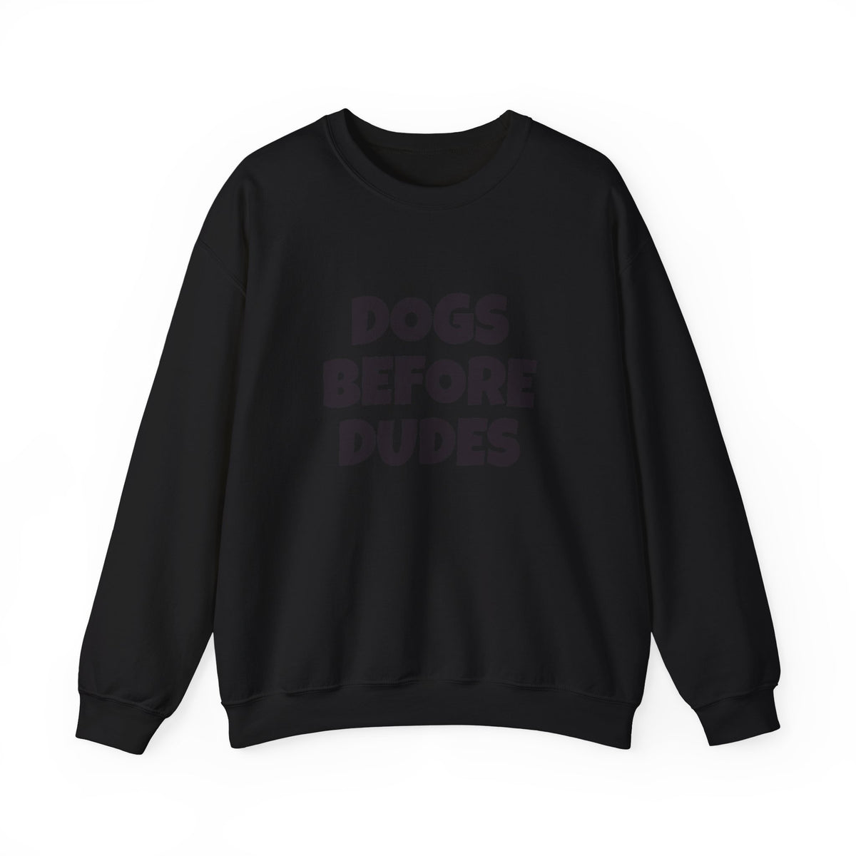 Dogs Before Dudes Sweatshirt — Funny Pet Lover Crewneck