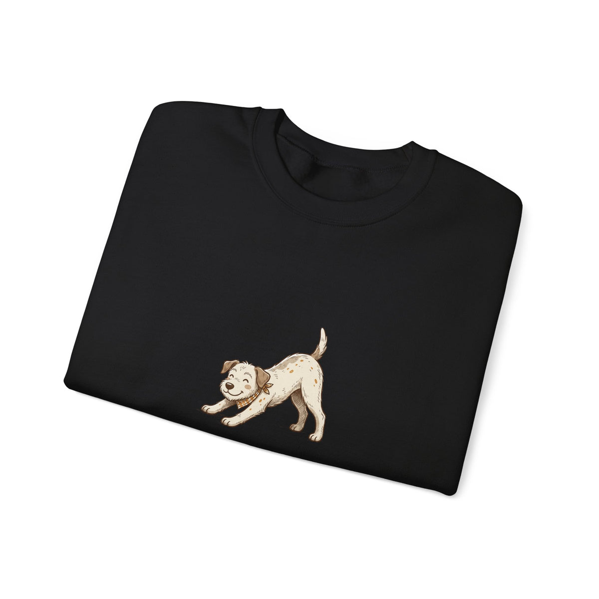 Downward Dog Sweatshirt — Cute Yoga Puppy Graphic Crewneck