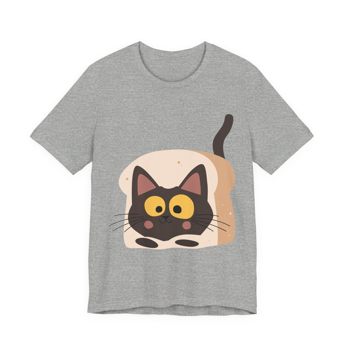 Cat in Toast T‑Shirt – Cute Black Cat Foodie Tee