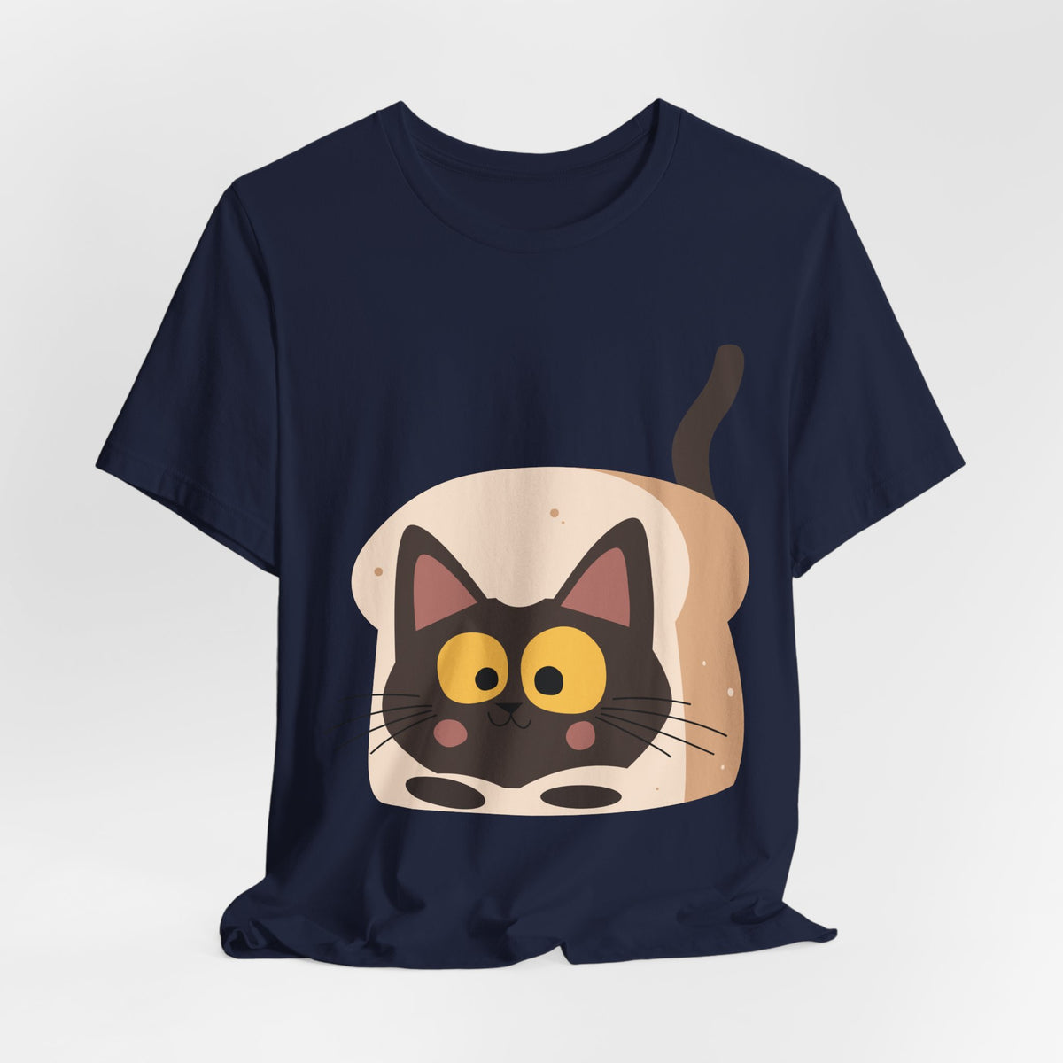 Cat in Toast T‑Shirt – Cute Black Cat Foodie Tee