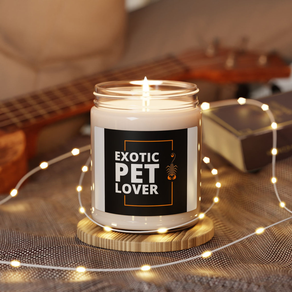 Exotic Pet Lover Soy Candle – 9oz Scented Jar Candle for Reptile & Arachnid Enthusiasts