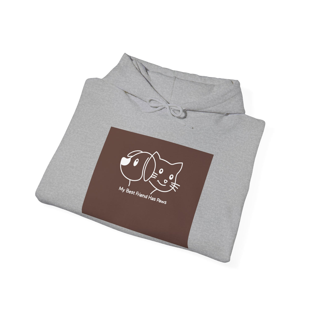 Cat & Dog Friends Hoodie — "My Best Friend Has Paws" Cute Pet Lovers Pullover