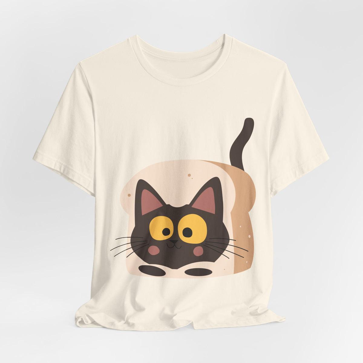 Cat in Toast T‑Shirt – Cute Black Cat Foodie Tee