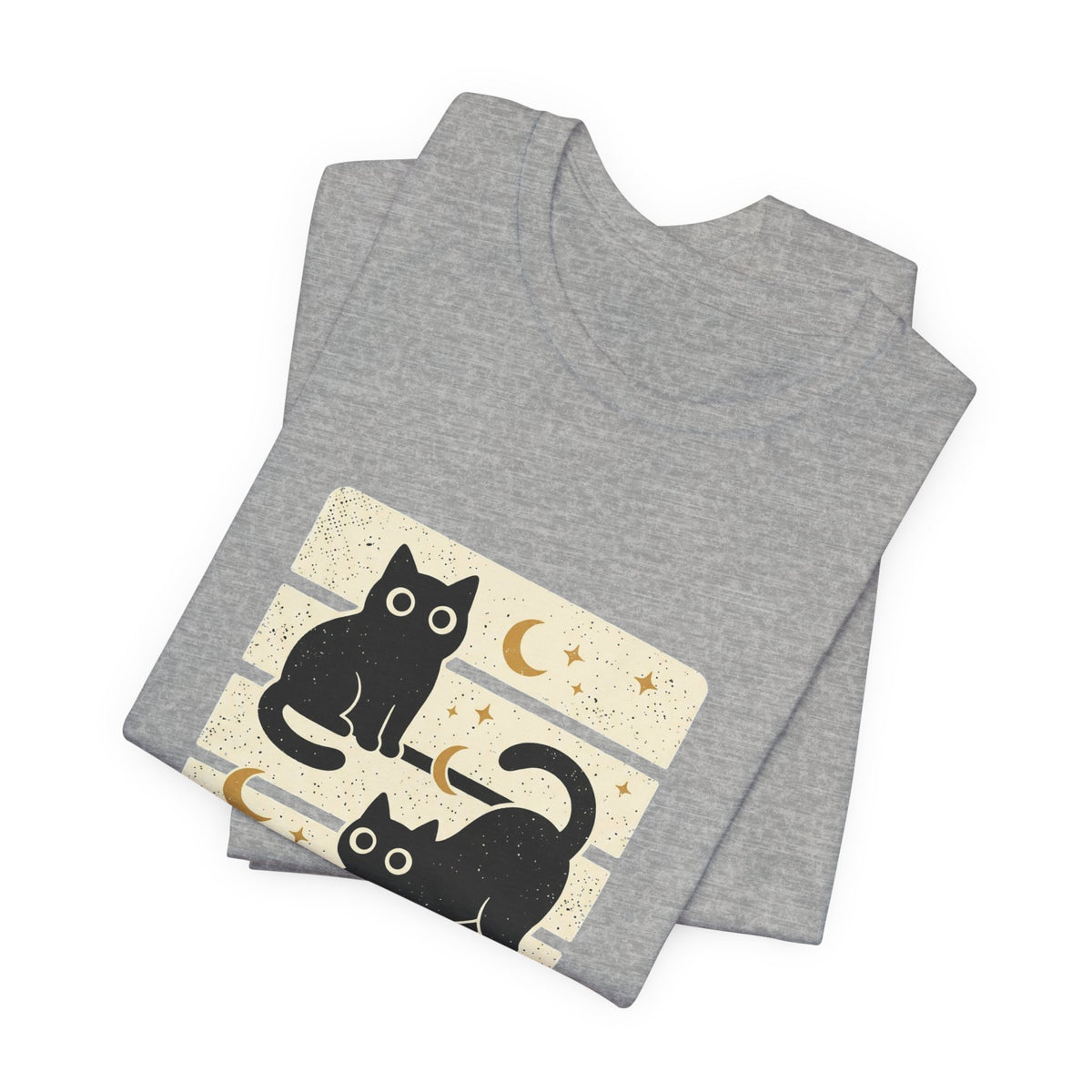 Black Cats Halloween Tee | Vintage Moon Stars