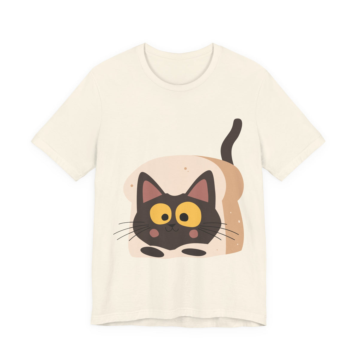 Cat in Toast T‑Shirt – Cute Black Cat Foodie Tee