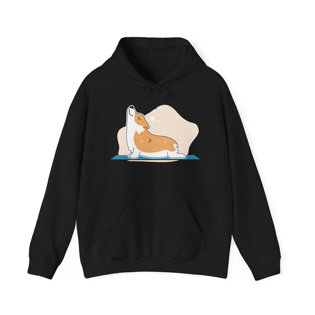 Corgi Yoga Hoodie – Cute Stretching Dog Sweatshirt for Pet Lovers