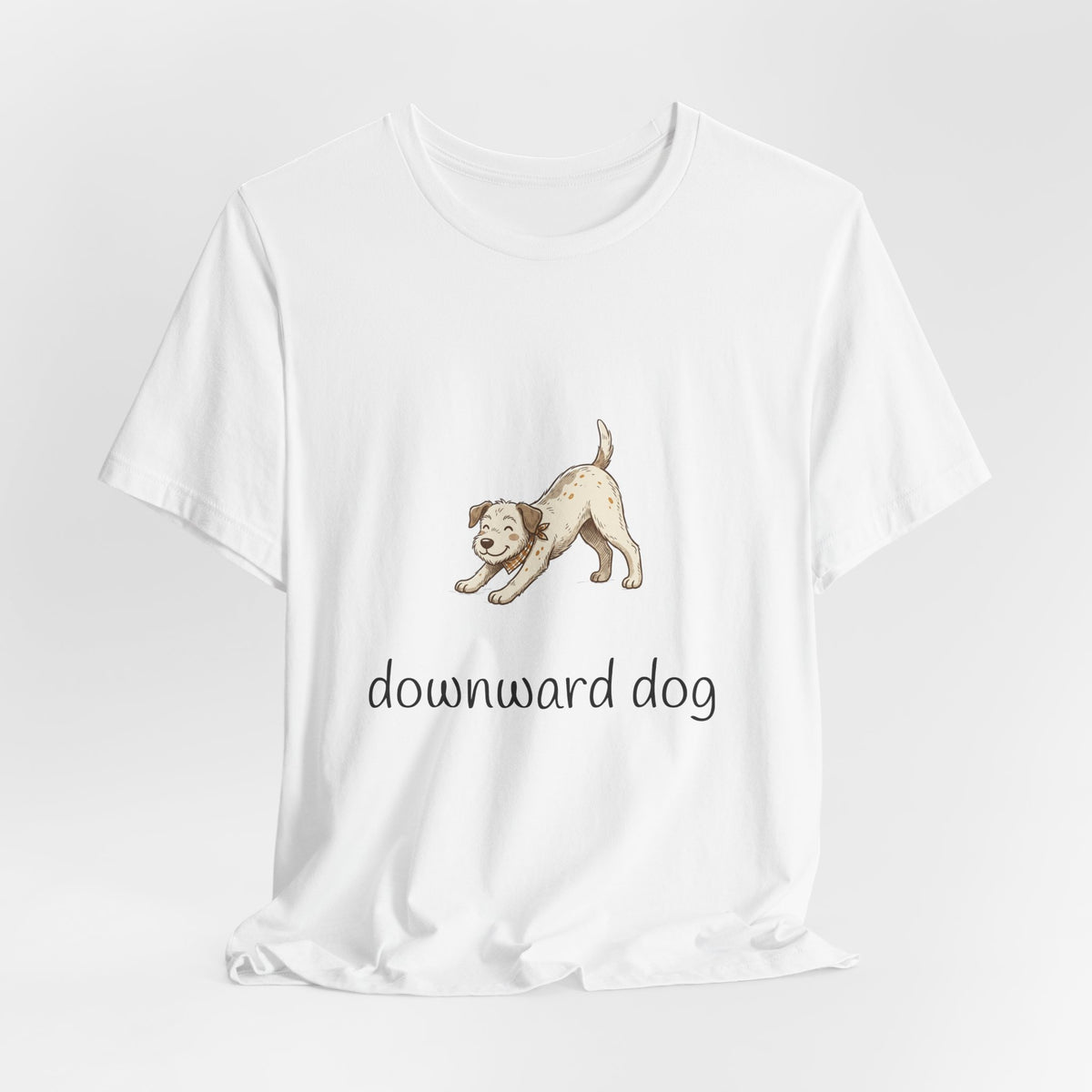Downward Dog Puppy T‑Shirt — Cute Yoga Dog Graphic Tee