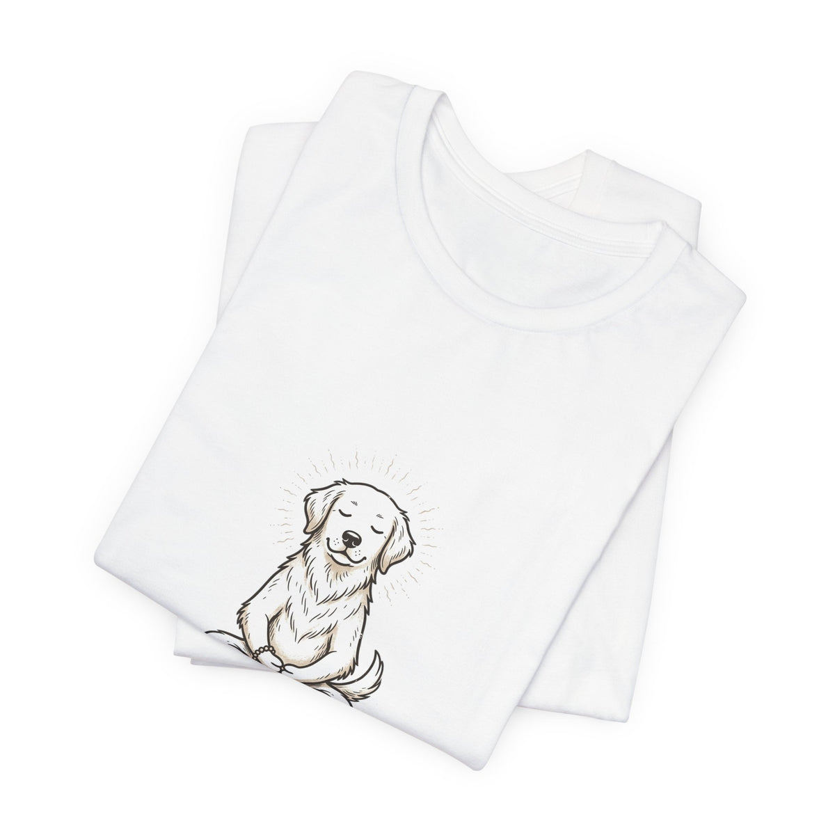 Meditating Dog T‑Shirt – "Just Breathe" Relaxation Tee