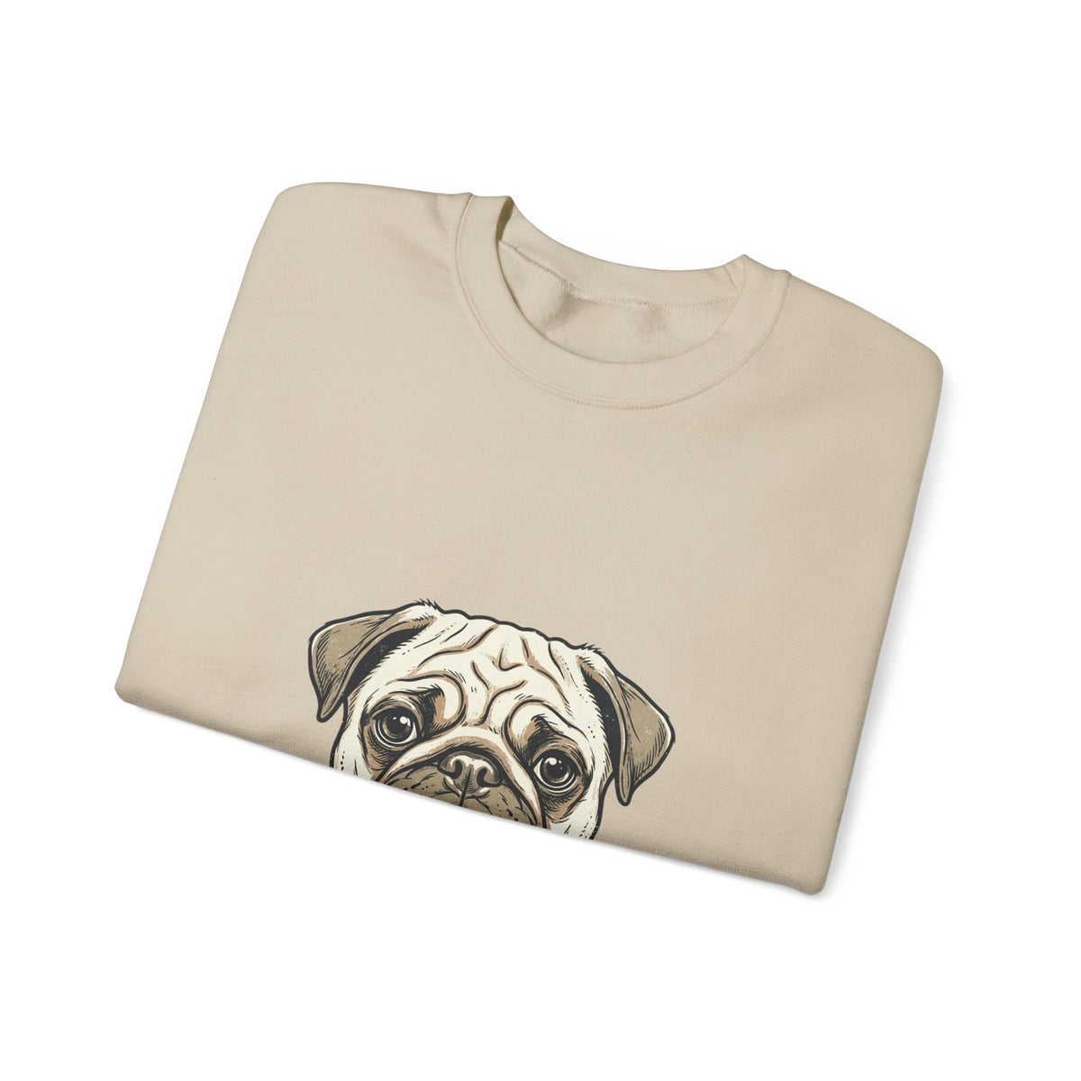 Pug Love Sweatshirt - Cute Pug Face Crewneck for Dog Lovers