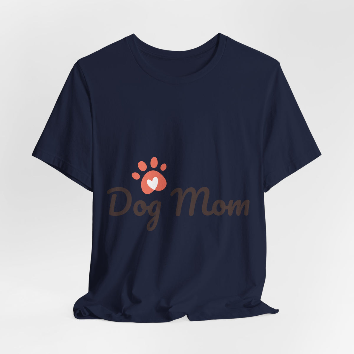 Dog Mom T-Shirt — Cute Paw Print Graphic Tee for Dog Lovers
