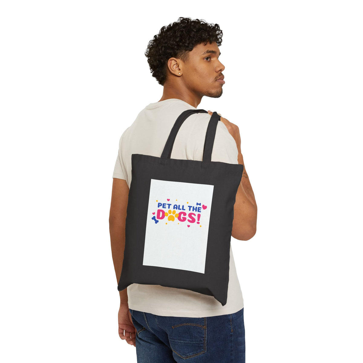 Pet All The Dogs! Canvas Tote Bag