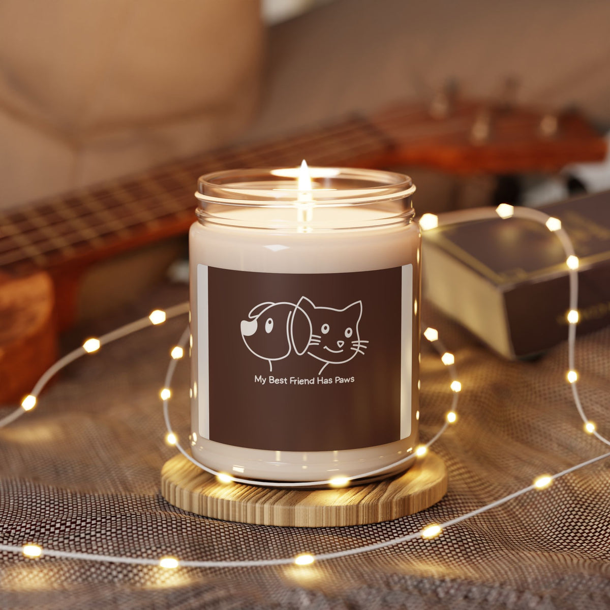 Pet Lover Soy Candle — "My Best Friend Has Paws" 9oz Scented Jar