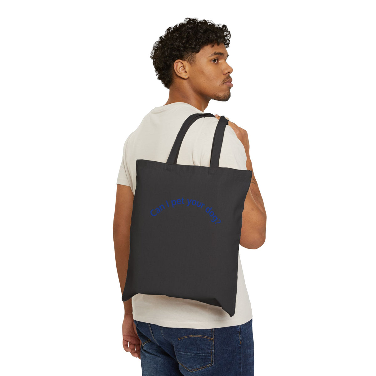 Can I Pet Your Dog? Canvas Tote Bag – Cute Dog Lover Reusable Shopping Tote