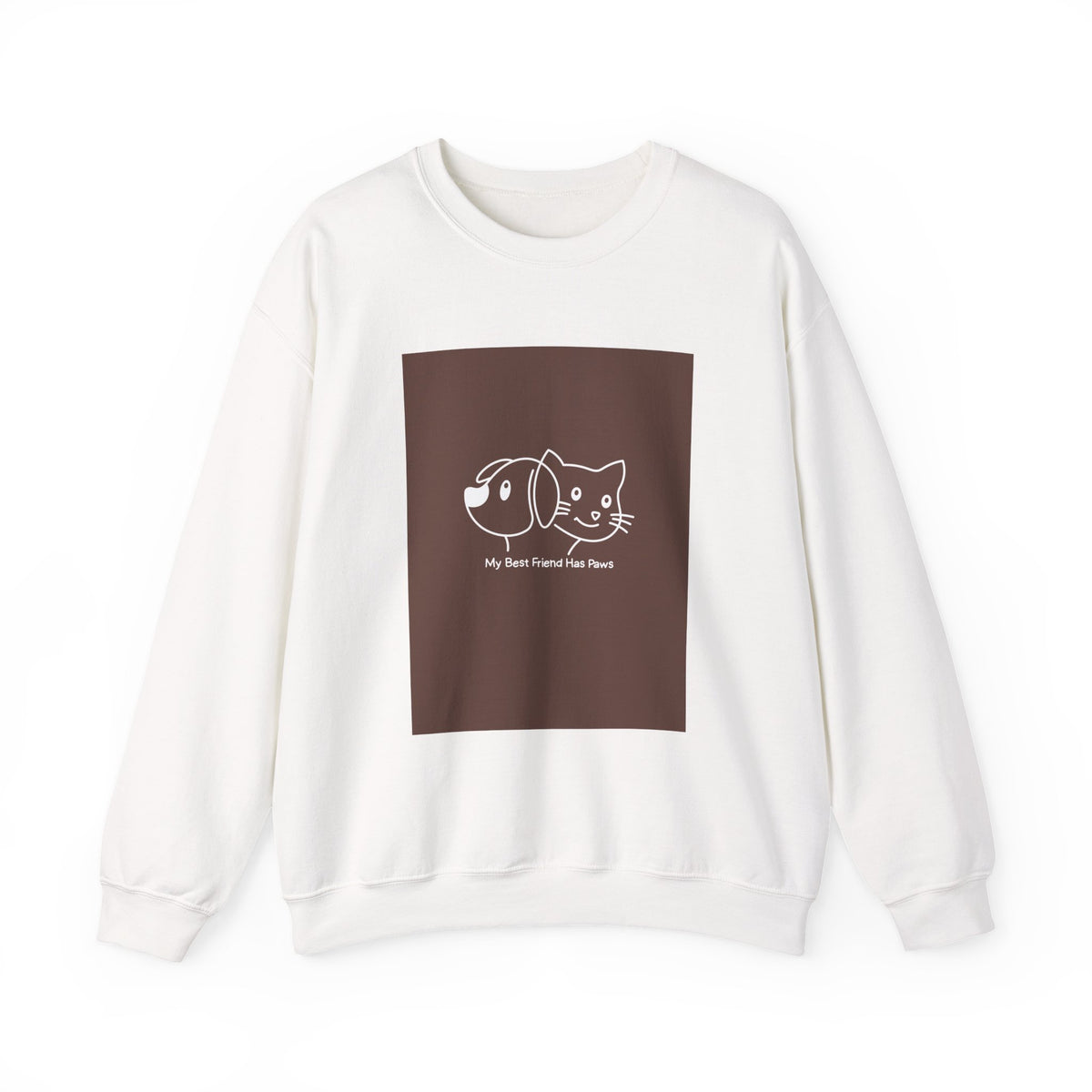 Cat & Dog Best Friend Sweatshirt — "My Best Friend Has Paws" Crewneck