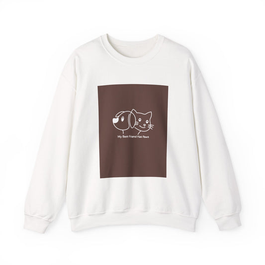 Cat & Dog Best Friend Sweatshirt — "My Best Friend Has Paws" Crewneck