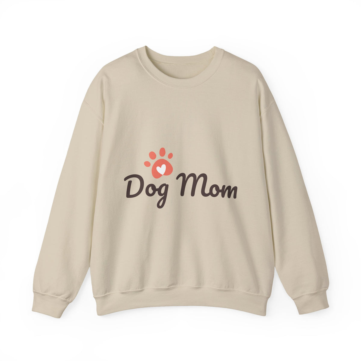 Dog Mom Crewneck Sweatshirt – Cute Paw Print Pullover for Pet Lovers