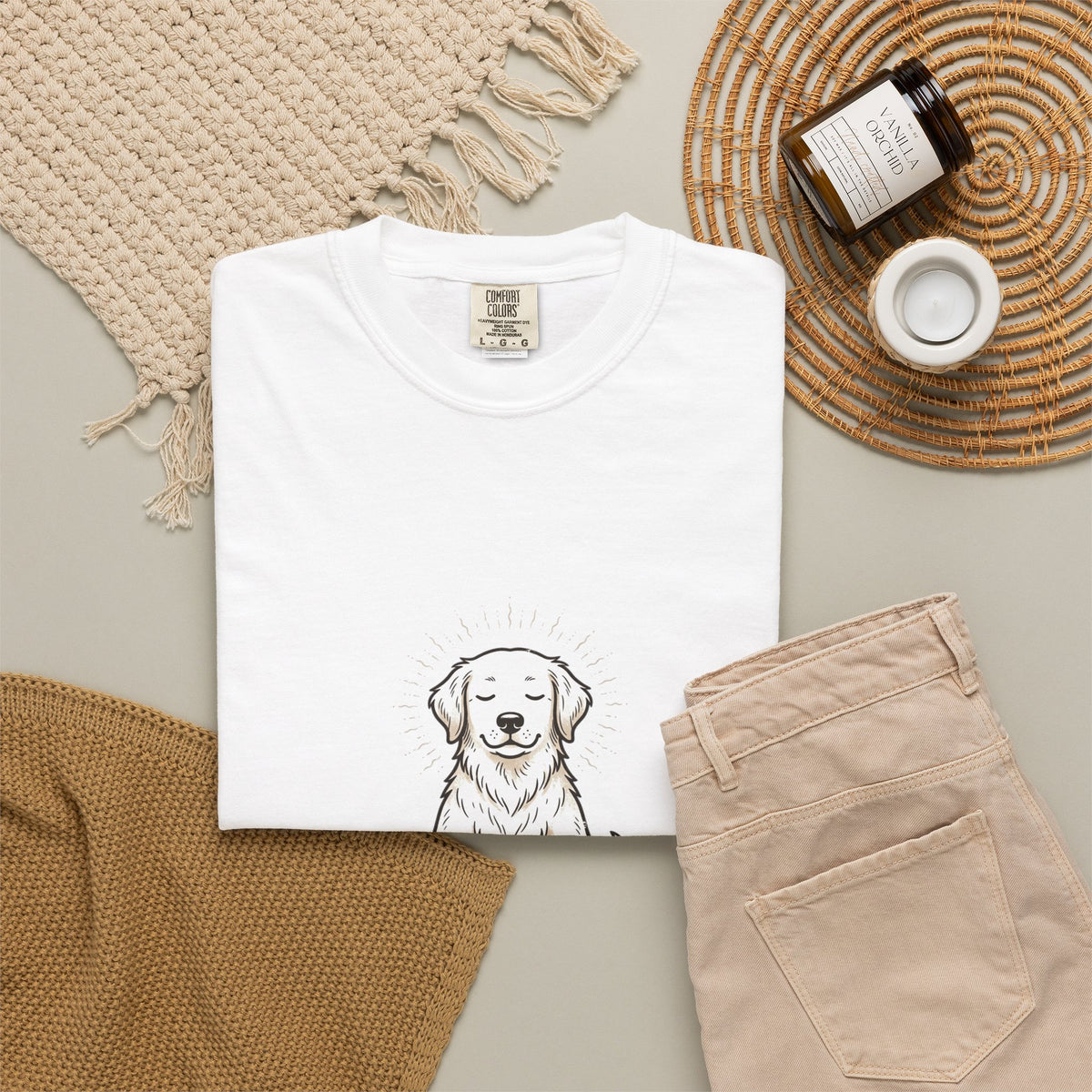 Just Breathe Dog T-Shirt — Cute Meditating Puppy Relaxation Tee
