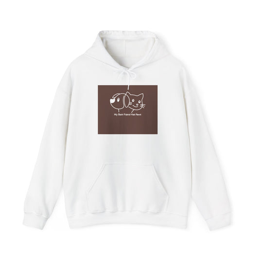 Cat & Dog Friends Hoodie — "My Best Friend Has Paws" Cute Pet Lovers Pullover