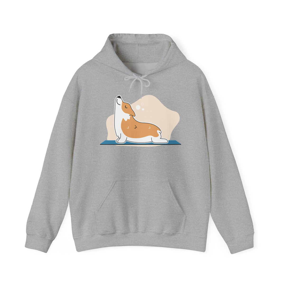 Corgi Yoga Hoodie – Cute Stretching Dog Sweatshirt for Pet Lovers