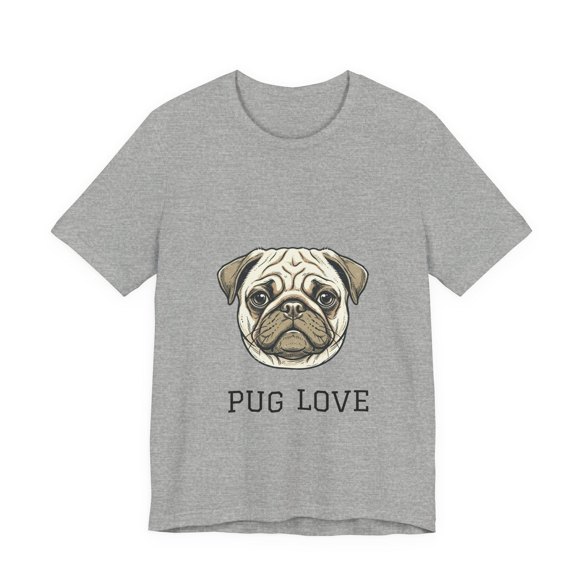 Pug Love Tee — Cute Pug Face Graphic T-Shirt