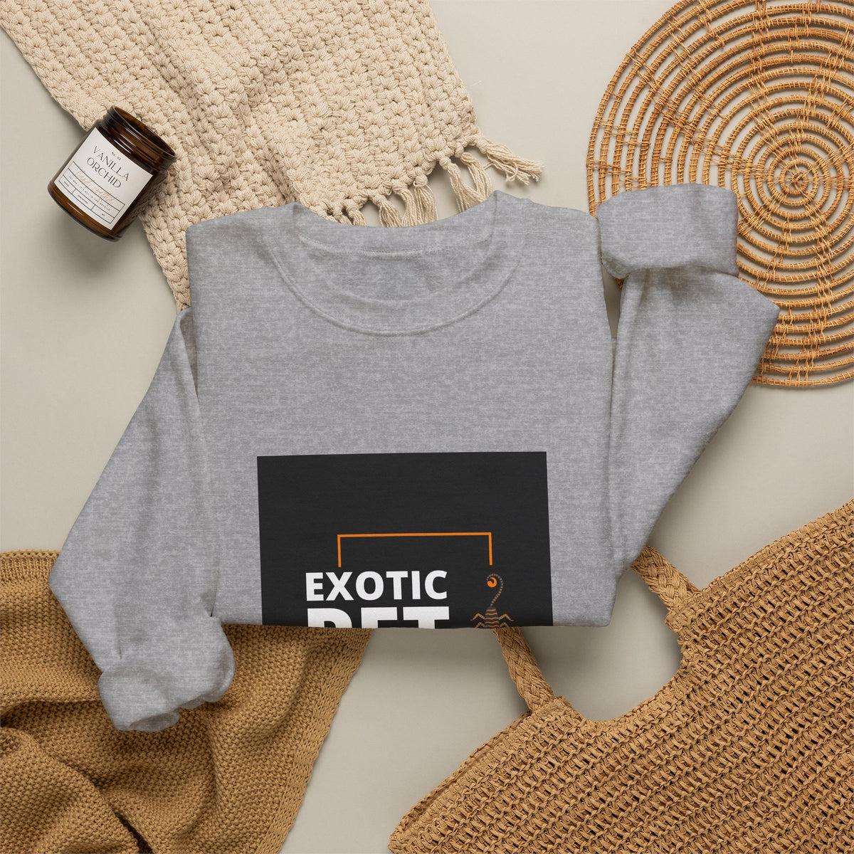 Exotic Pet Lover Sweatshirt — Bold Graphic Crewneck for Reptile & Bird Owners