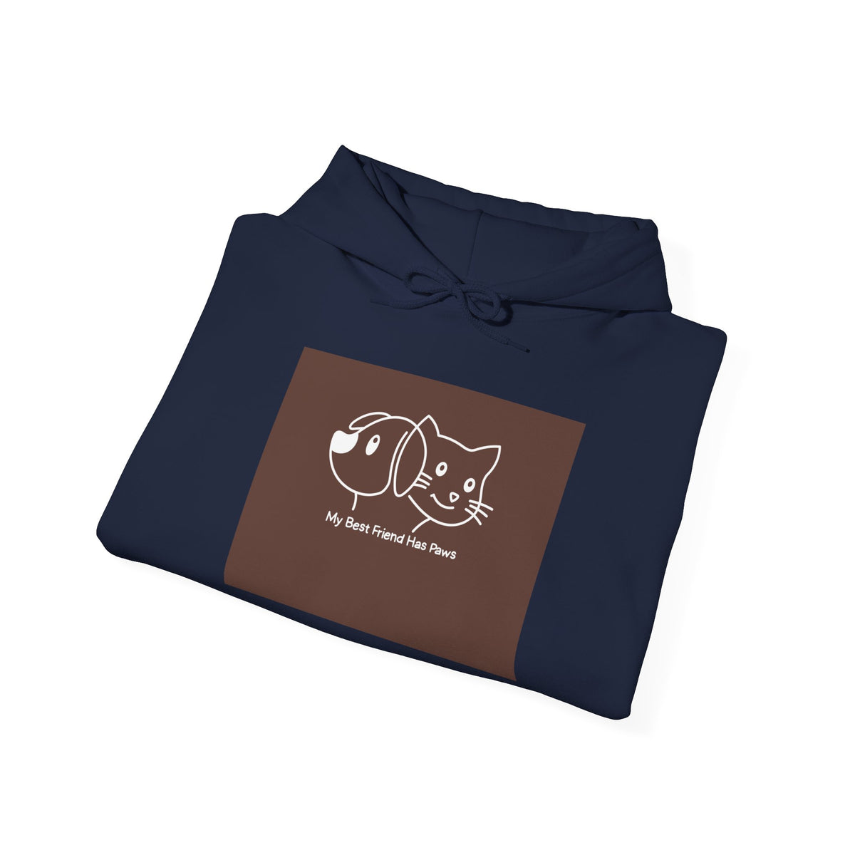 Cat & Dog Friends Hoodie — "My Best Friend Has Paws" Cute Pet Lovers Pullover
