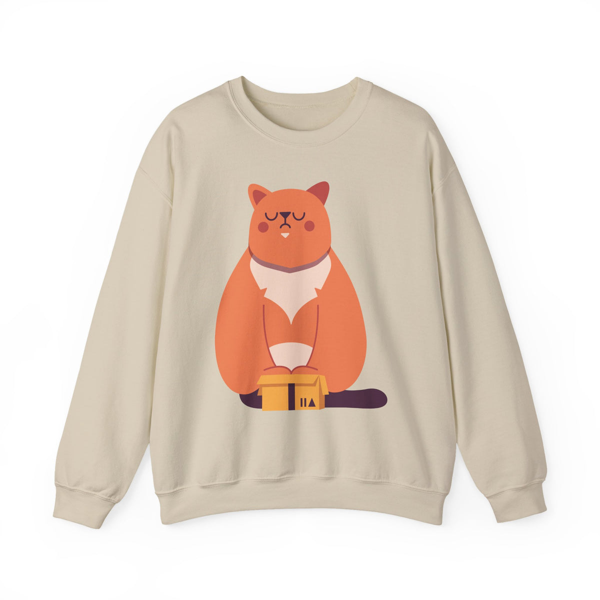 Cat with Mug Crewneck Sweatshirt