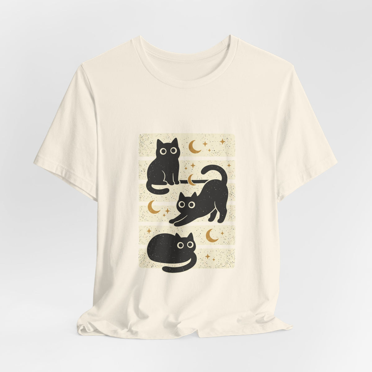 Black Cats Halloween Tee | Vintage Moon Stars