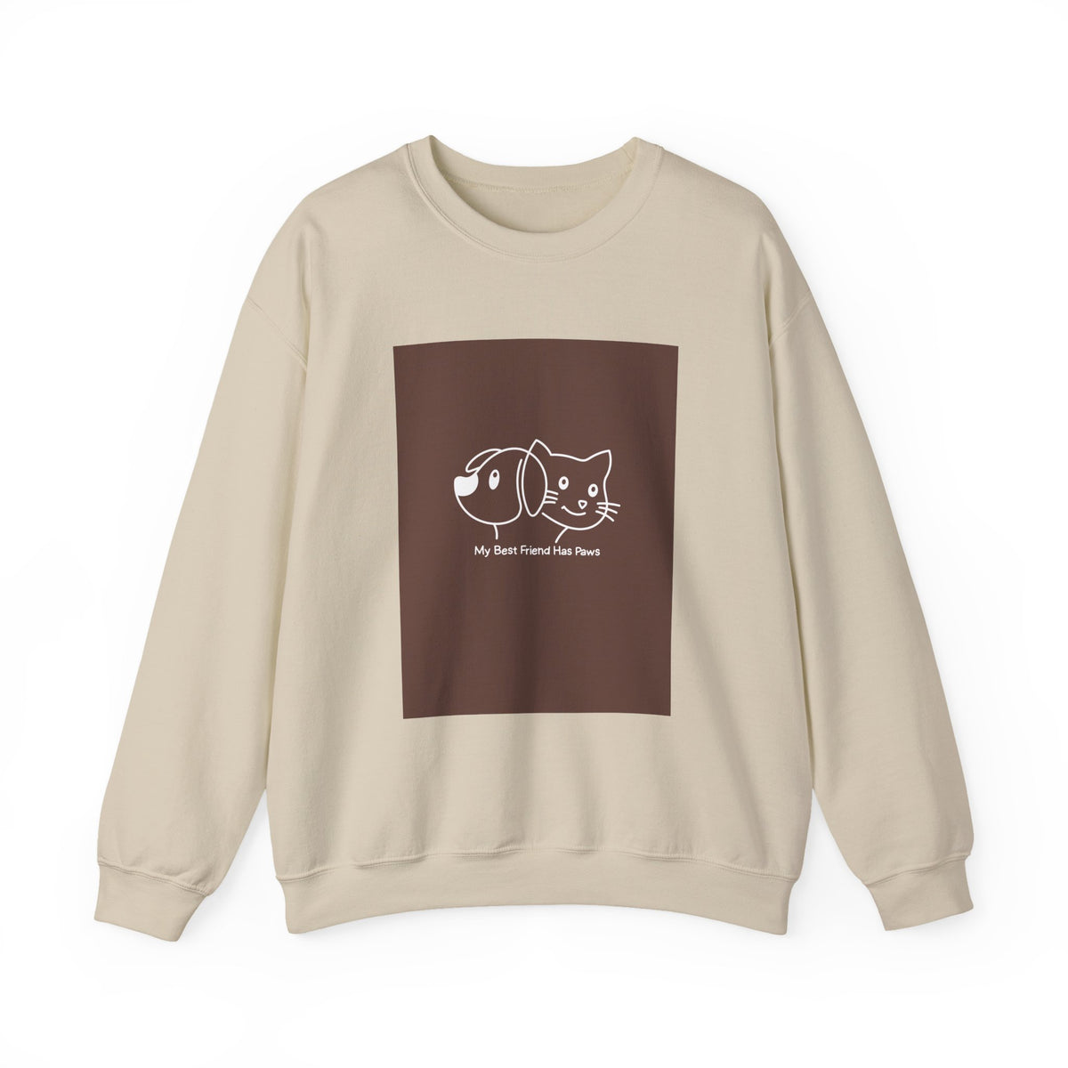 Cat & Dog Best Friend Sweatshirt — "My Best Friend Has Paws" Crewneck