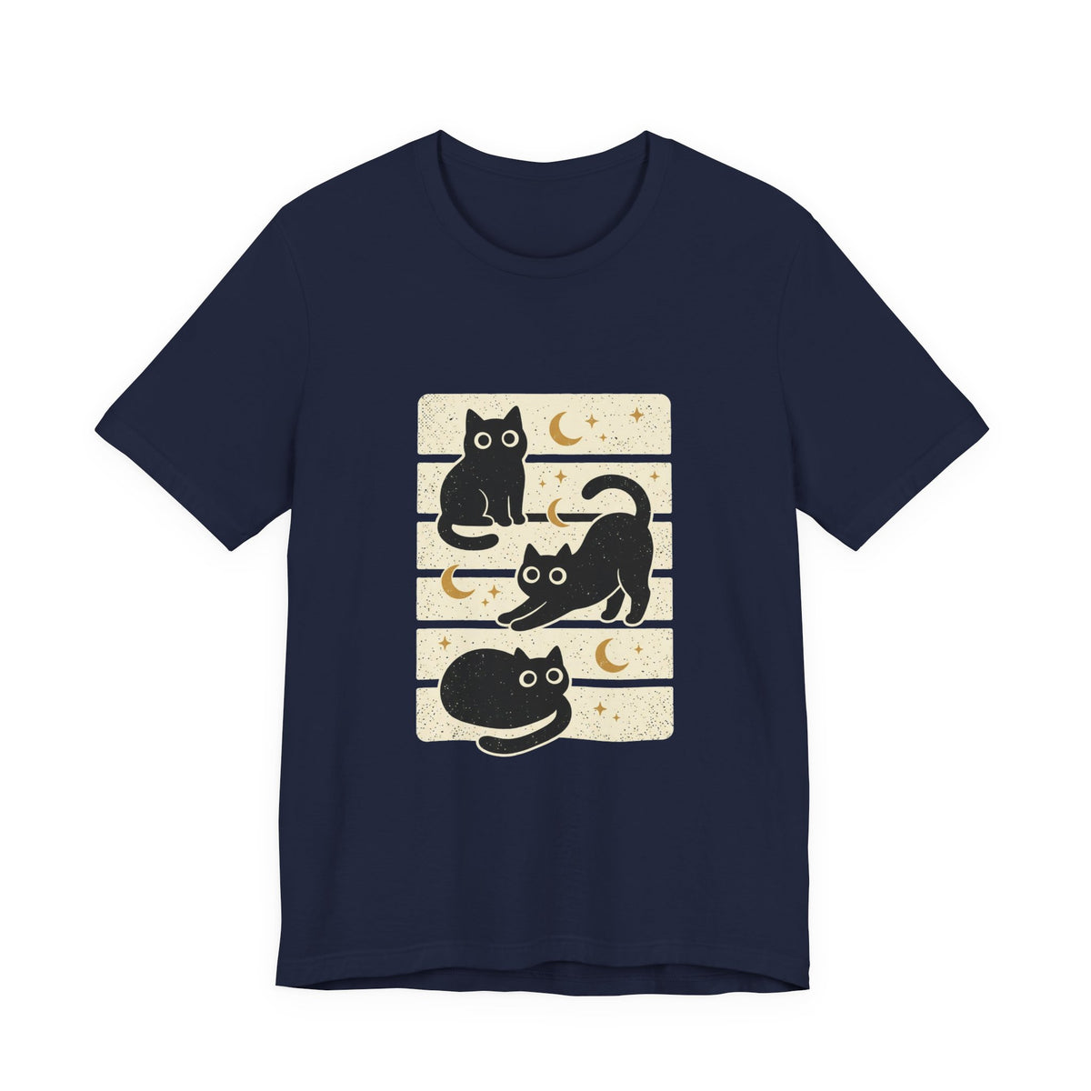 Black Cats Halloween Tee | Vintage Moon Stars