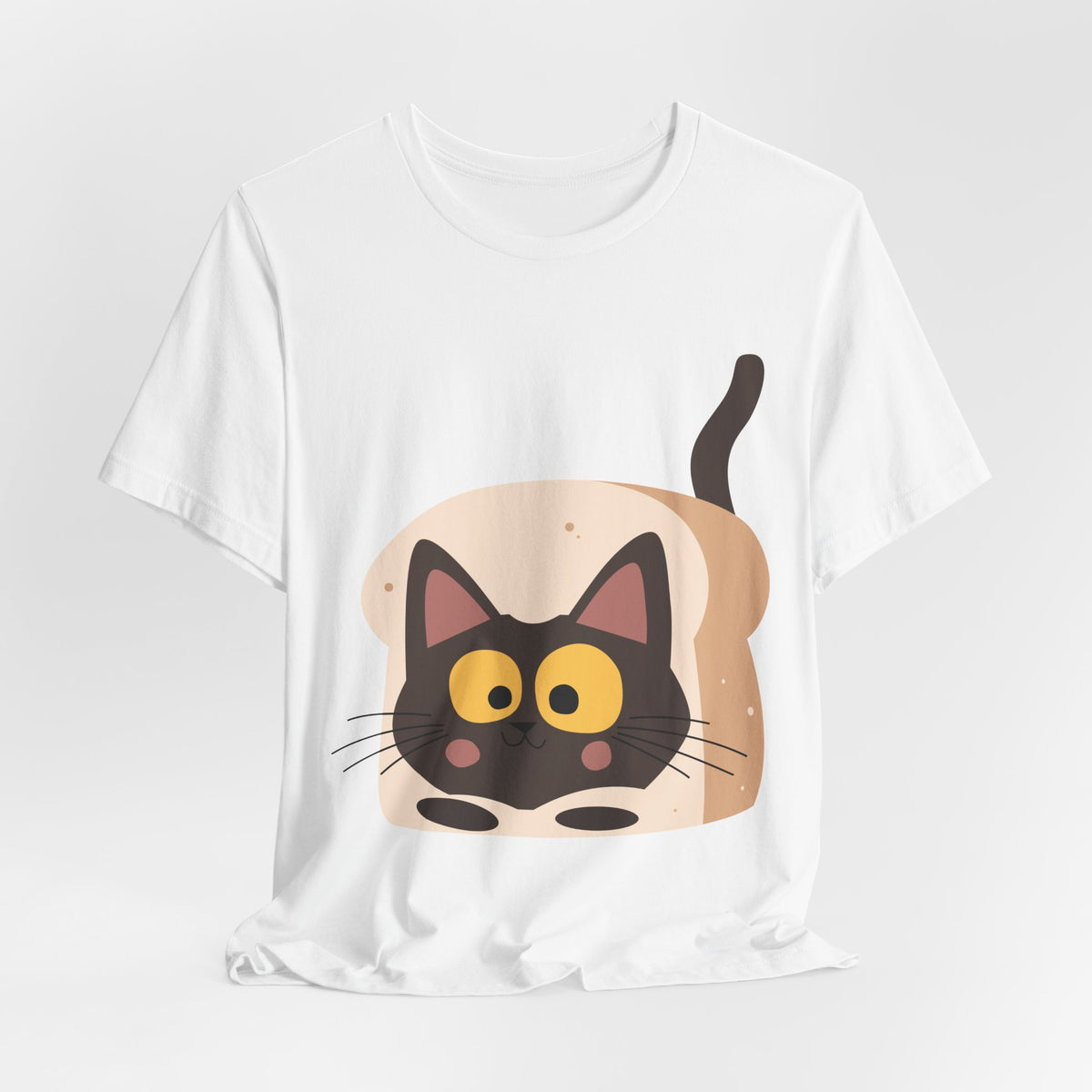 Cat in Toast T‑Shirt – Cute Black Cat Foodie Tee
