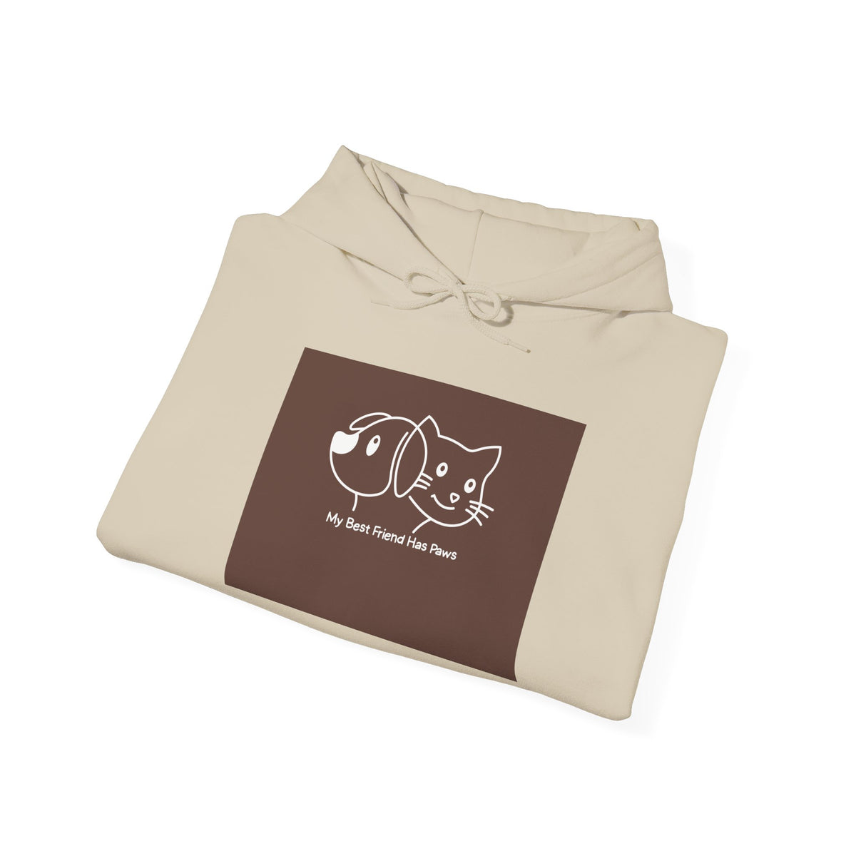 Cat & Dog Friends Hoodie — "My Best Friend Has Paws" Cute Pet Lovers Pullover