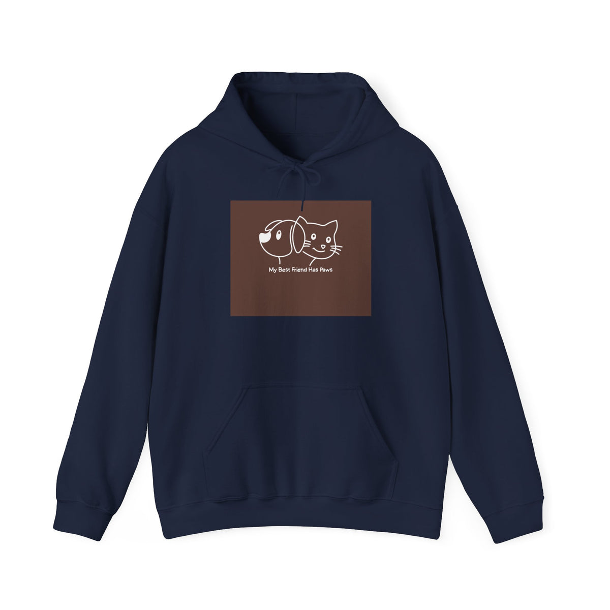 Cat & Dog Friends Hoodie — "My Best Friend Has Paws" Cute Pet Lovers Pullover