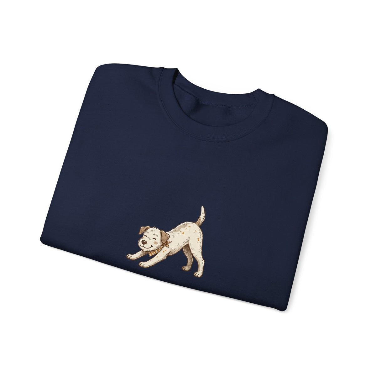 Downward Dog Sweatshirt — Cute Yoga Puppy Graphic Crewneck