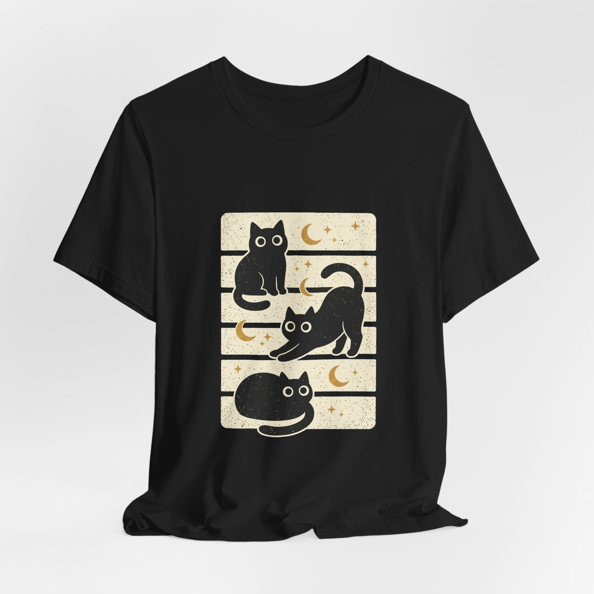 Black Cats Halloween Tee | Vintage Moon Stars