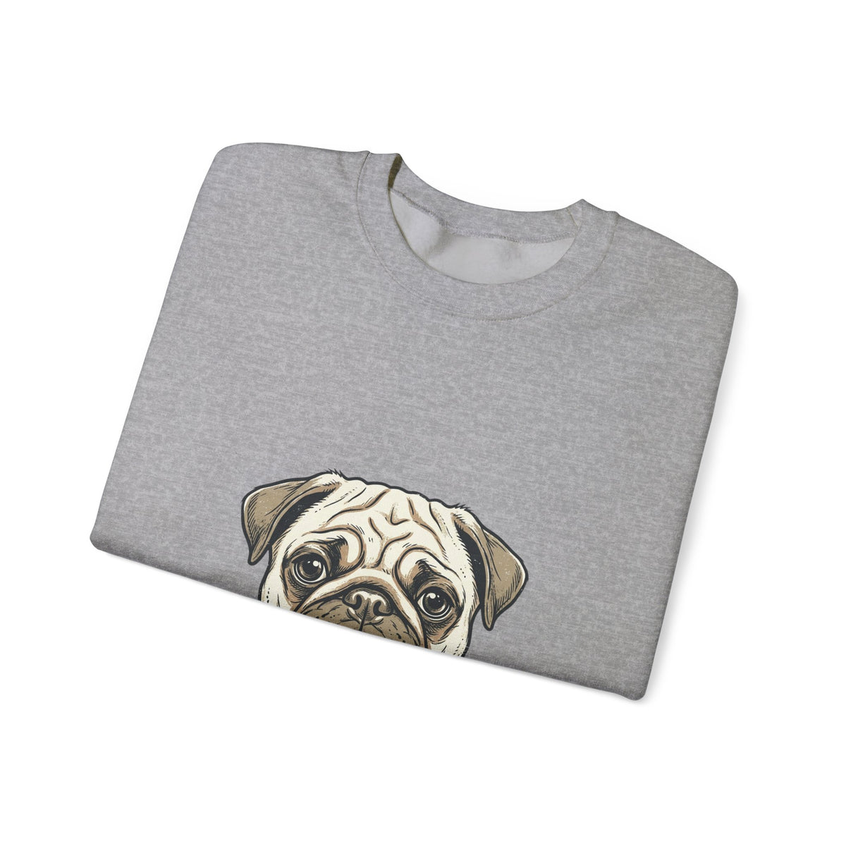 Pug Love Sweatshirt - Cute Pug Face Crewneck for Dog Lovers