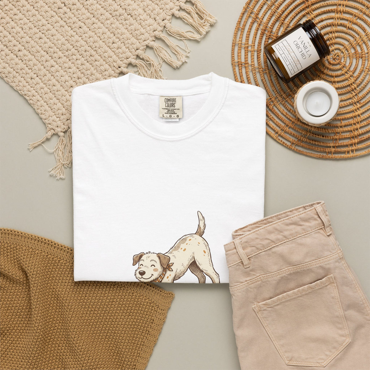 Downward Dog Puppy T-Shirt — Cute Yoga Dog Graphic Tee